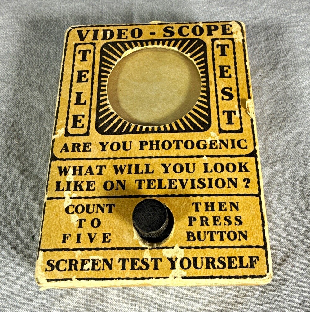 Vintage 1940s Video-Scope Tele-Test Cardboard Novelty Prank Toy Gag Gift -Clean!